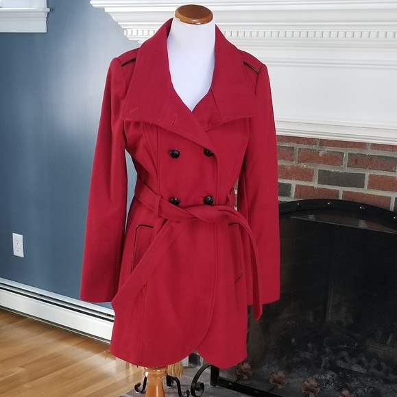 Guess Jackets & Blazers - 30% Off Bundles Red Wool Double Breasted  Pea Coat